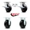 Service Caster 6 Inch Kingpinless Polyolefin Wheel Caster Swivel Locks 2 Rigid SCC, 2PK SCC-KP30S620-POR-BSL-2-R-2 - alternate 7